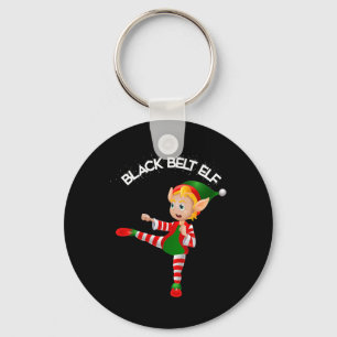 Black Belt Elf-taekwondo, Karate, Jui Jitsu, Kickb Keychain