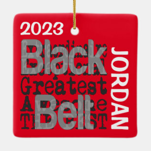 Black Belt Extraordinaire CUSTOM Ceramic Ornament