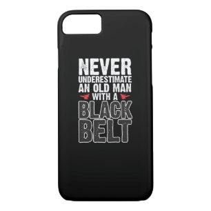Black Belt Gift Idea - Funny Karate Old Man Case-Mate iPhone Case