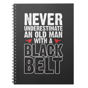 Black Belt Gift Idea - Funny Karate Old Man Notebook