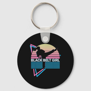 Black Belt Girl - Judo Karate Jiu Jitsu Taekwondo  Keychain