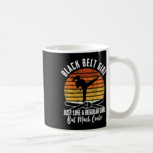 Black Belt Girl Karate Black Belt Promotion Black Coffee Mug
