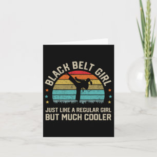 Black Belt Girl Karate Jiu Jitsu Taekwondo Martial Card
