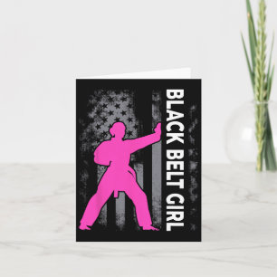 Black Belt Girl Karate Jiu Jitsu Taekwondo Martial Card