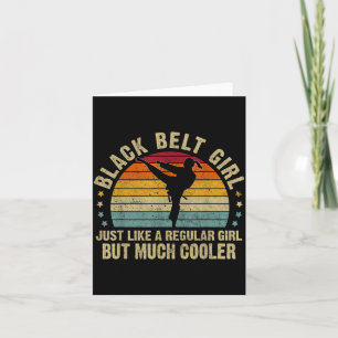 Black Belt Girl Kicking Jiu Jitsu MMA BJJ Card