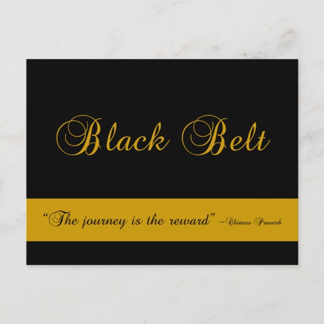 Black Belt Journey Promotion Test Invitation (Front)