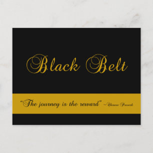 Black Belt Journey Promotion Test Invitation Postcard