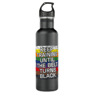 Black Belt Keep Training Martial Art Karate Tae Kw 710 Ml Water Bottle