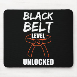 Black Belt Level Unlocked 1 Mouse Pad