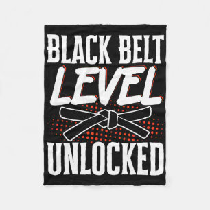 Black Belt Level Unlocked 2 Fleece Blanket