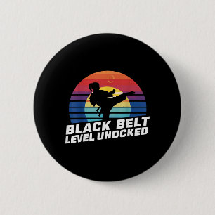 Black Belt Level Unlocked 2 Inch Round Button