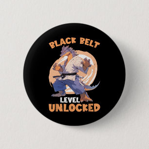 Black Belt Level Unlocked 2 Inch Round Button