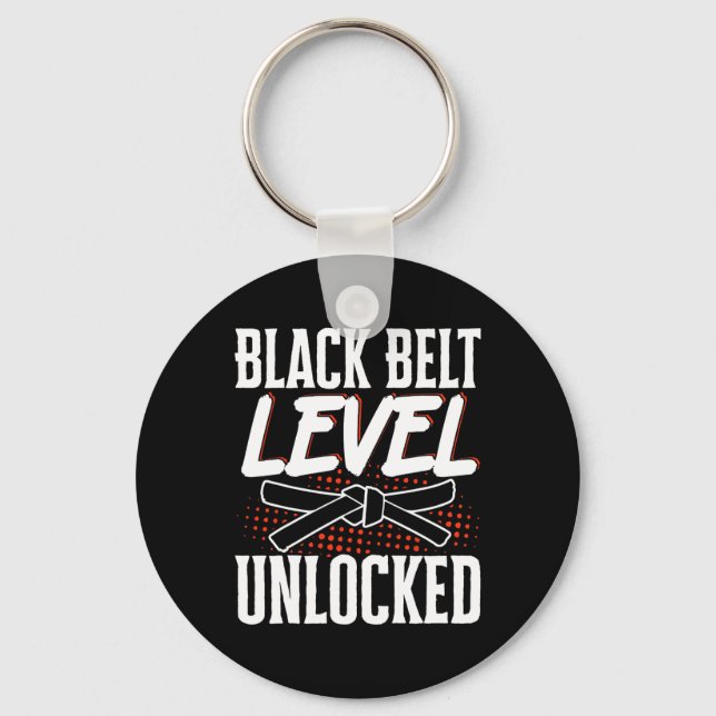 Black Belt Level Unlocked 2  Keychain (Front)