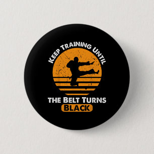 Black Belt Martial Art Training Karate Tae Kwon Do 2 Inch Round Button