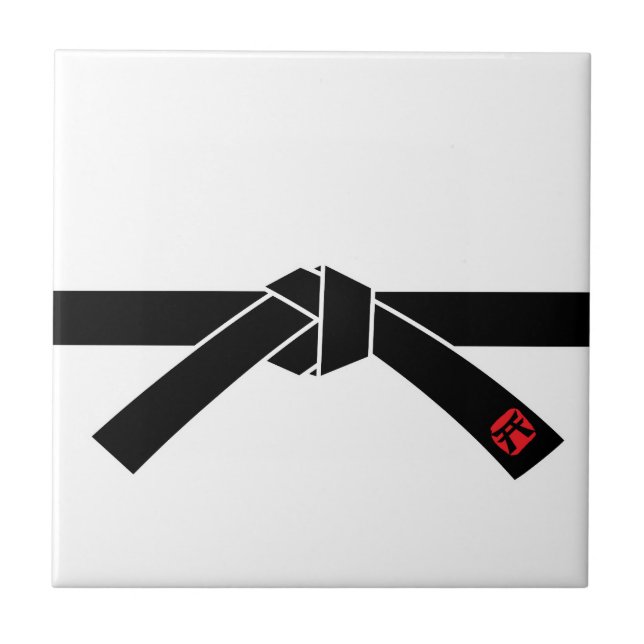 Black Belt, Martial Arts 黒帯, 武道 Tile (Front)