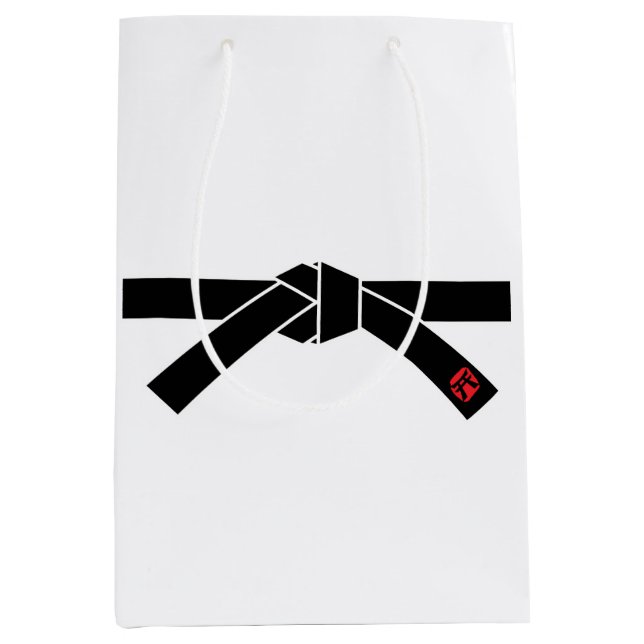 Black Belt, Martial Arts Medium Gift Bag (Front)