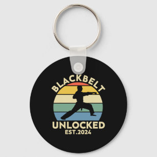 Black Belt Men Achievement Martial Arts Karate Boy Keychain