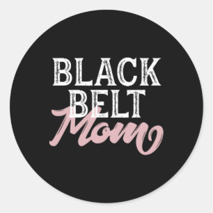 Black Belt Mom Classic Round Sticker