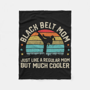 Black Belt Mom Karate Jiu Jitsu Taekwondo Martial Fleece Blanket