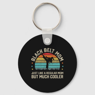 Black Belt Mom Karate Jiu Jitsu Taekwondo Martial Keychain