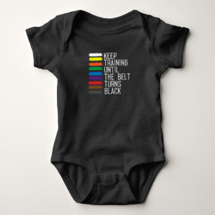 Black Belt Motivation Taekwondo Jiu Jitsu Karate Baby Bodysuit
