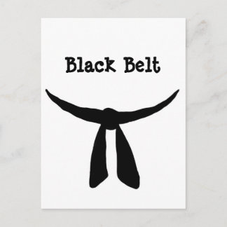 Black Belt Party Invitation Postcard