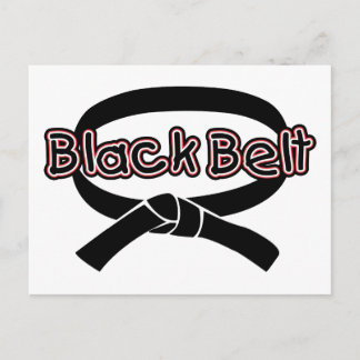 Black Belt (red) Postcard