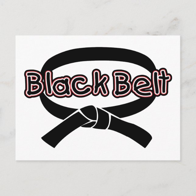Black Belt (red) Postcard (Front)