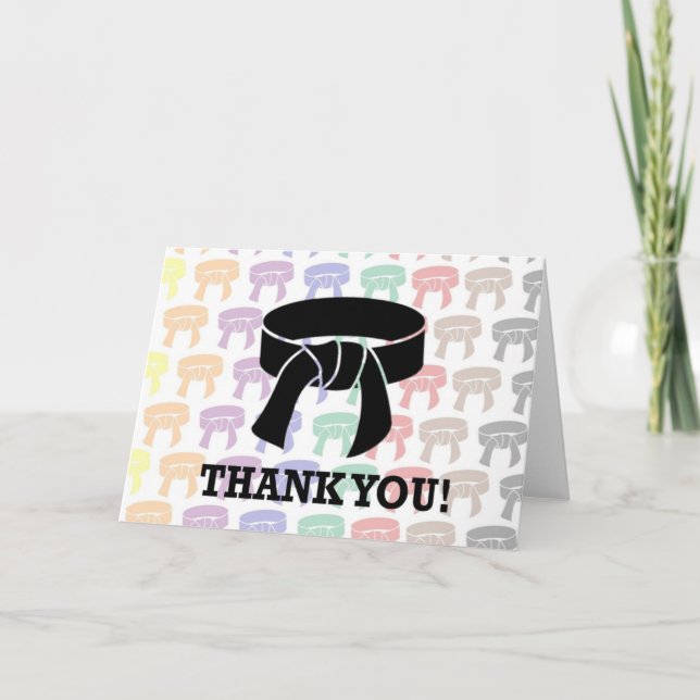 Black Belt Thank You Cards (Front)
