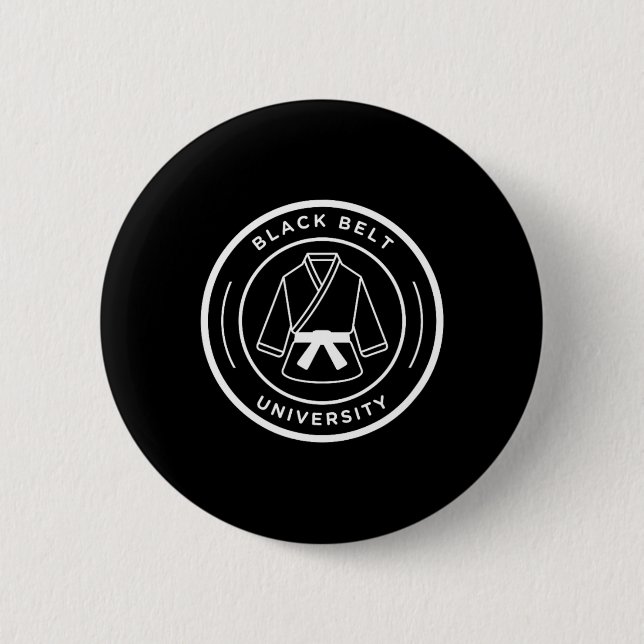 Black Belt University  2 Inch Round Button (Front)