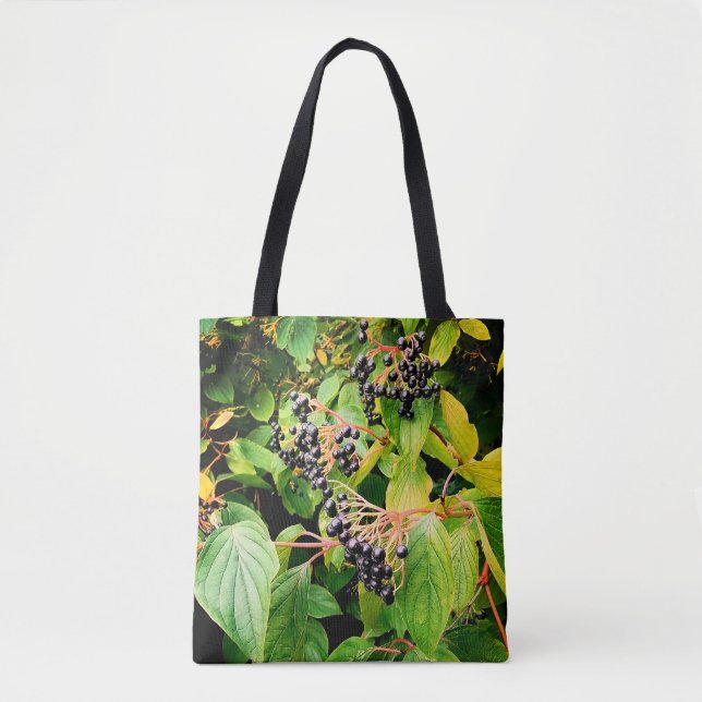 Black berries tote bag (Front)