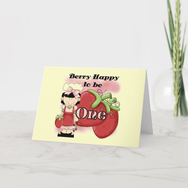 Black Berry 1st Birthday T-shirts and Gifts Card (Front)