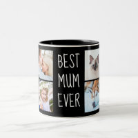 Black Best Mom Ever Custom Photo Mug