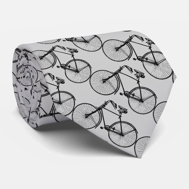 Black Bicycle for sporty man Tie (Rolled)
