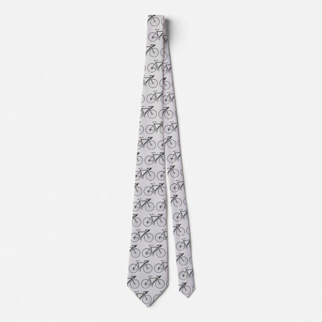 Black bicycle on grey tie (Front)