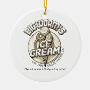 Black big worm  ceramic ornament