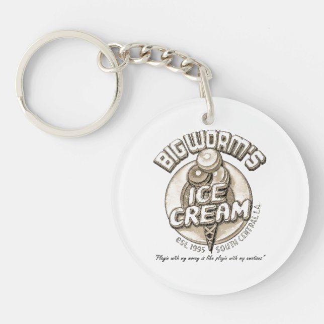 Black big worm  keychain (Front)