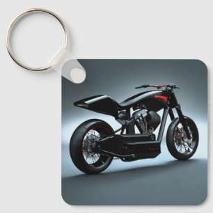 Black bike keychain