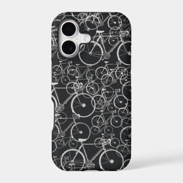 black bikes pattern ~ cycling (Back)