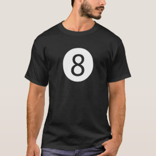 Black Billiard, 8 Eight Ball, Lazy Halloween Costu T-Shirt