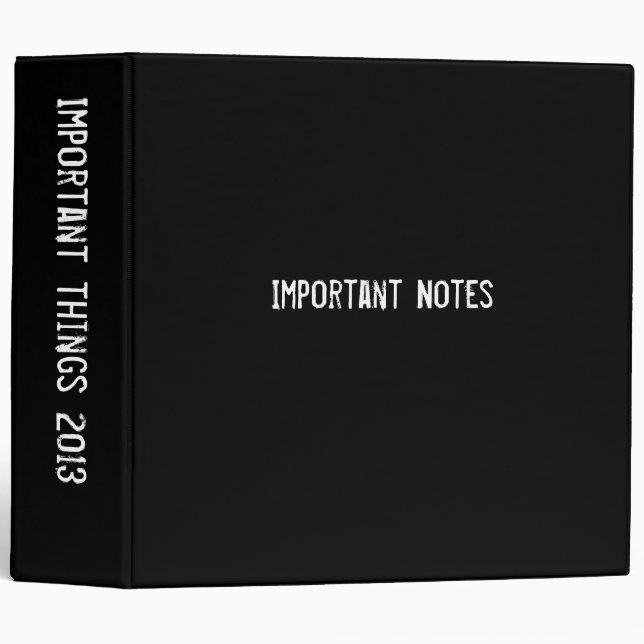 Black binder (Front/Spine)