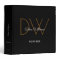 Black Binder with Modern custom Monogram