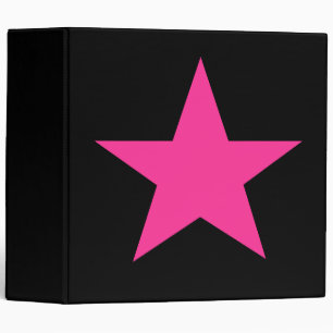 black binder with pink star