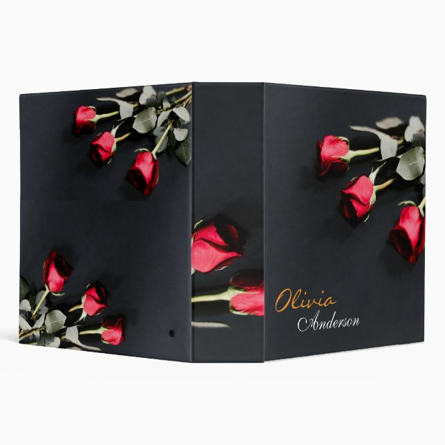 Black binder with rose pattern (Background)
