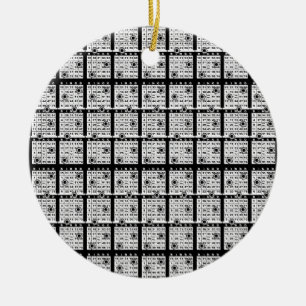 Black Bingo Cards Ceramic Ornament