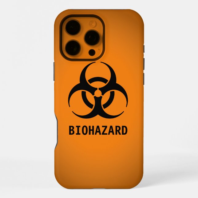 Black Biohazard Symbol iPhone Case (Back)