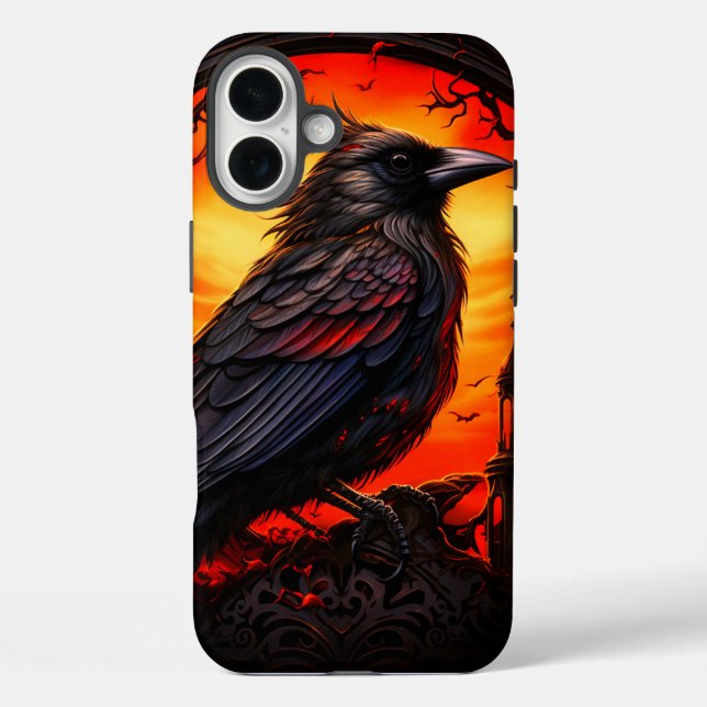 Black Bird Art Phone Case (Back)