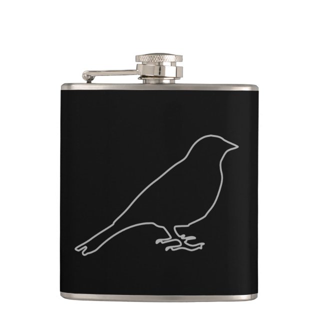 Black Bird Flask (Front)