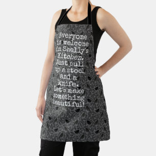 Black Bird Pull up a Stool Let's Make Something Apron