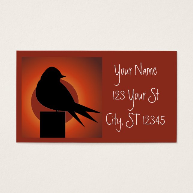 Black Bird Silhouette Sun Thunder_Cove (Front)